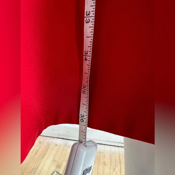 Cinq a Sept Red Strapless Luna Midi Sheath Mermaid Hem Dress Size 2 - Picture 6 of 10